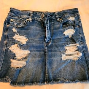 American Eagle stretch jean skirt size 10